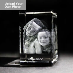 Medium Laser Photo Gift Block - Tower (Free Text Engraving Available) - Standard Delivery Will Be 3 Working Days.