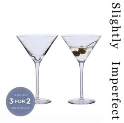 Bar Excellence Martini Glass, Set Of 2 - Slightly Imperfect