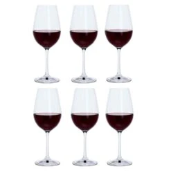 Six Red Wine Glass, Set Of 6