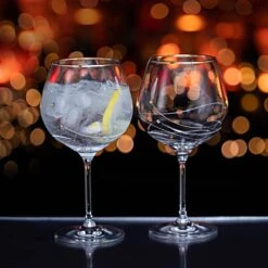Glitz Gold Gin & Tonic Copa, Set Of 2 -JINY Shop st3305 13 n p mood