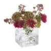 Marguerite Square Vase Clear -JINY Shop va3423 cl marguerite square clear co 1